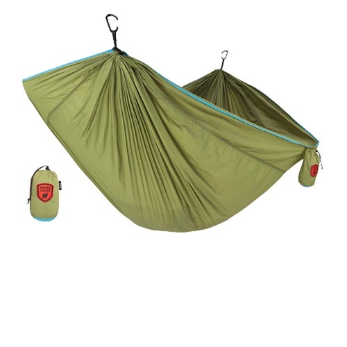 Grand Trunk Tech Double Hammock - Solid Green/Aqua