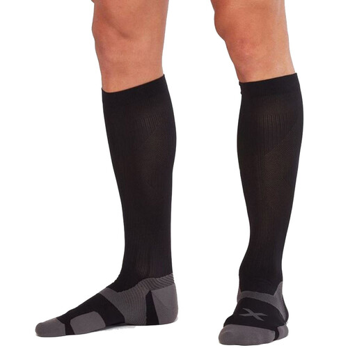 2XU Vectr Cushion Unisex Knee High Compression Socks - Black/Titanium