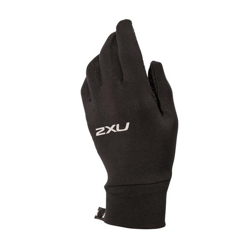 2XU Run Unisex Gloves - Black/Silver - S