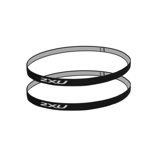 2XU Skinny Headband - 2 Pack - Black/White