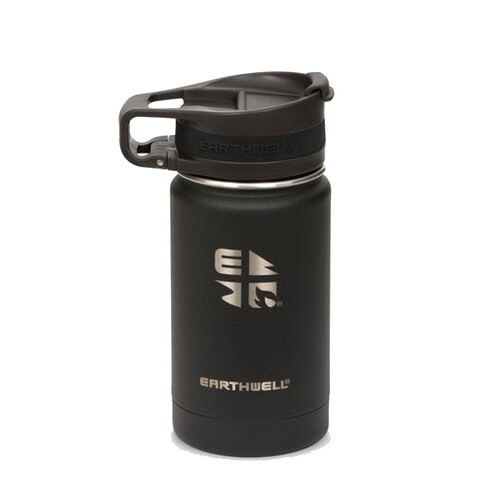 Earthwell Roaster Vacuum Bottle 12oz/350ml - Loop Cap - Volcanic Black