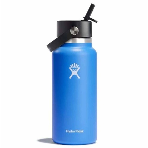 Hydro Flask Wide Mouth Insulated Water Bottle w/ Flex Straw Cap - 32oz/946ml