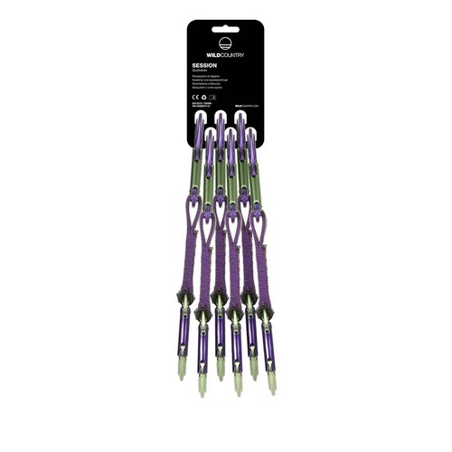 Wild Country Session Quickdraw - Purple/Green - 12cm - 6 Pack