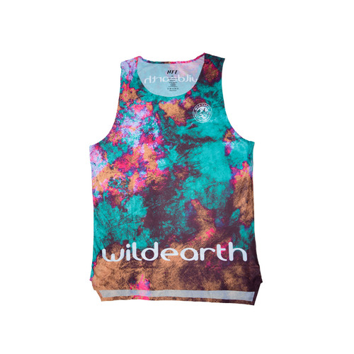 Wild Earth Mens Lightweight Race Singlet - Tie dye - L