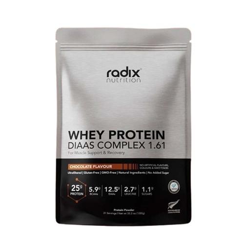 Radix Nutrition - Whey Protein Powder - DIAAS Complex 1.61 - Chocolate - 1kg
