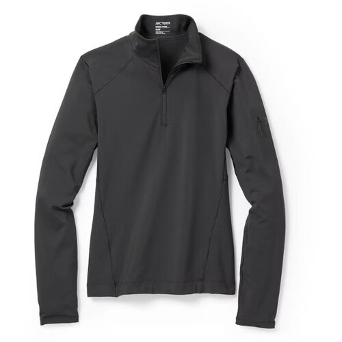 Arcteryx Rho Zip Neck Womens Fleece Top - Black - L