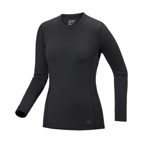 Arcteryx Rho Crew LS Womens Baselayer T-Shirt - Black - L