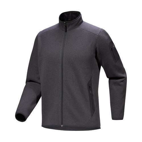 Arcteryx Covert Mens Midweight Fleece Cardigan Jacket - Black Heather II - XXL