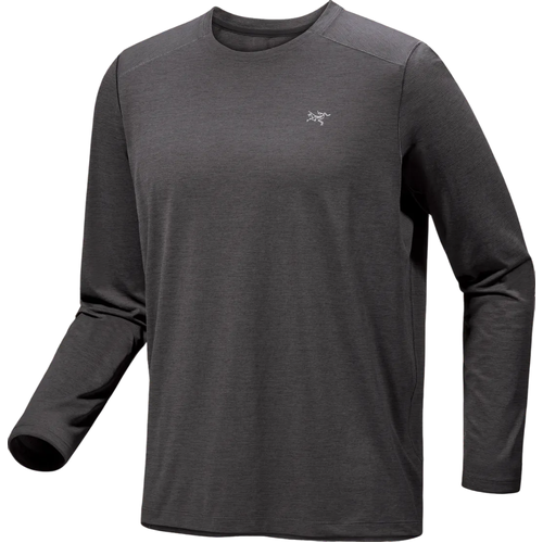 Arcteryx Cormac Crew Mens Long Sleeve T-Shirt - Black Heather - L