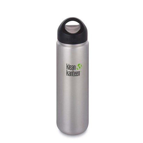 Klean Kanteen 27oz Wide Mouth Loop Cap Water Bottle .8L - Brushed Stainless