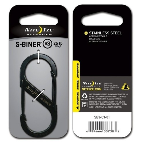 Nite Ize #3 S-Biner Double Gated Carabiner - Black