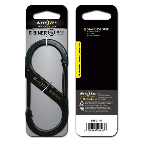 Nite Ize #5 S-Biner Double Gated Carabiner - Black