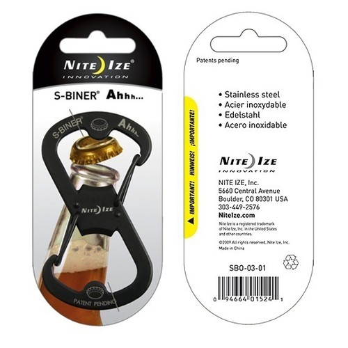 Nite Ize Ahhh S-Biner Bottle Opener - Black