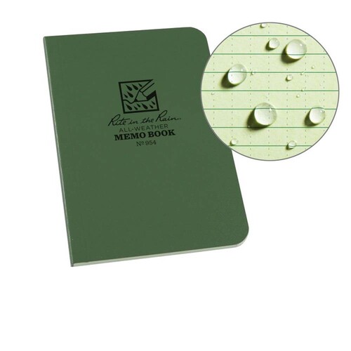 Rite In The Rain Bound Soft Cover 3.5 x 5 Field Flex Book- Green