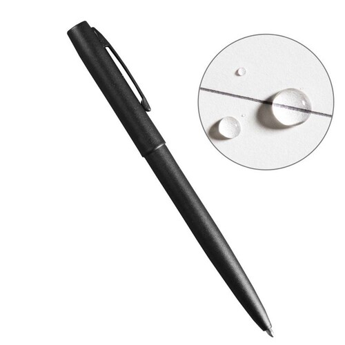 Rite In The Rain All Weather Metal Clicker Pen w/Clip - Matte Black - Black Ink