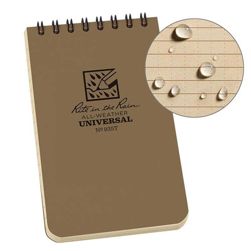 Rite In The Rain Top Spiral 3X5 Polydura Waterproof Notebook