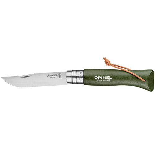 Opinel No. 8 Colorama Stainless Steel Trekking Knife - Khaki - 8.5cm