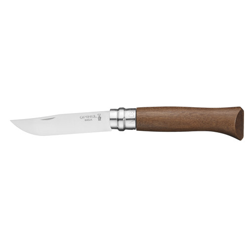 Opinel Classic No. 8 Stainless Steel Walnut Folding Knife - 8.5cm