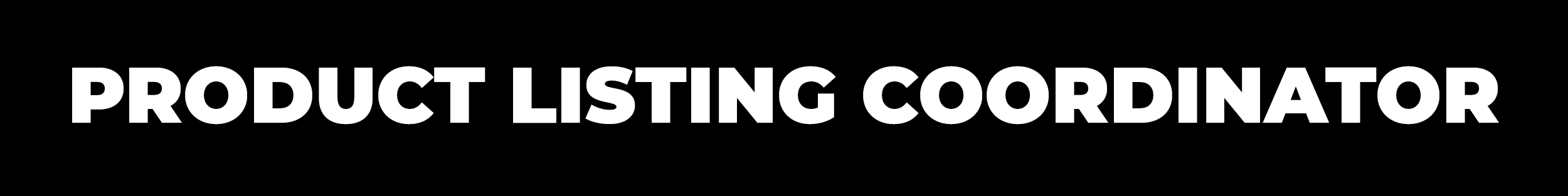 Product Listing Coordinator